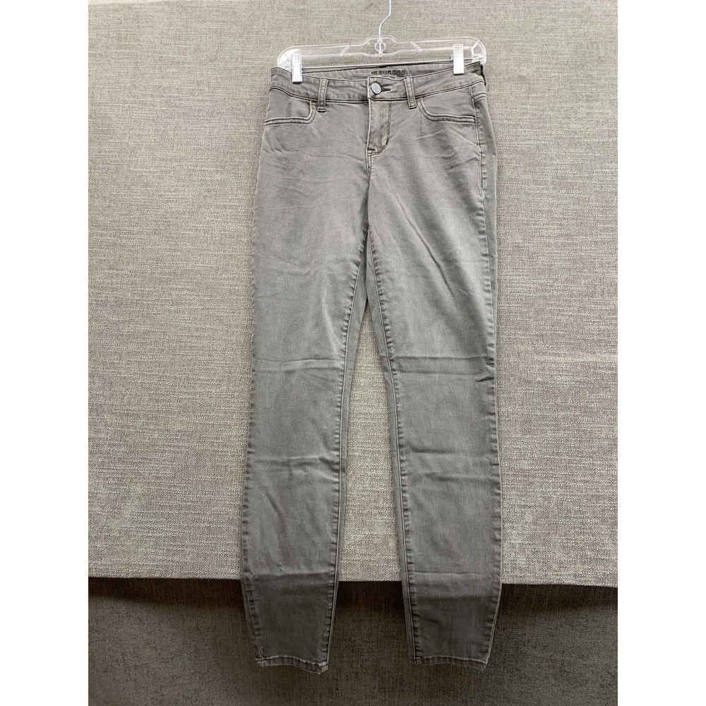 Maurices Jeans Womens Small Gray Denim Stretch Mid Rise 5 Pockets Skinny Leg